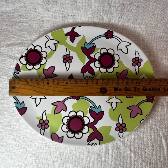 Vintage Ikea Midsommar Pattern Floral Ceramic Serving Platter 14.75"X12.5" Plate - Picture 7 of 8